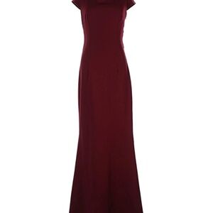 Katie May High Neck Open Back Maxi Dress Burgundy size 12